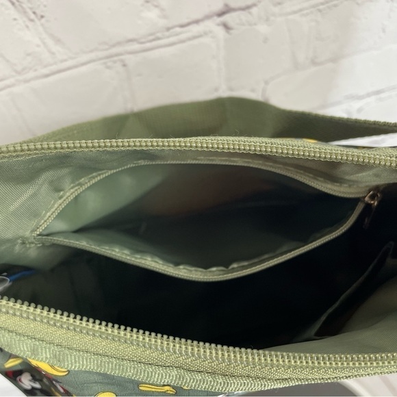 Mickey Mouse Purse From Disney Olive Green With Mickeys All Over shoulder Bag - Picture 7 of 8